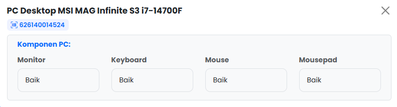 Contoh Lapor Kondisi Aset